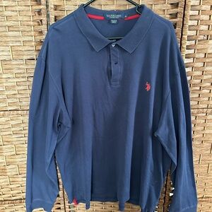 U.S. Polo Assn. Men's Dark Blue Long Sleeve Polo